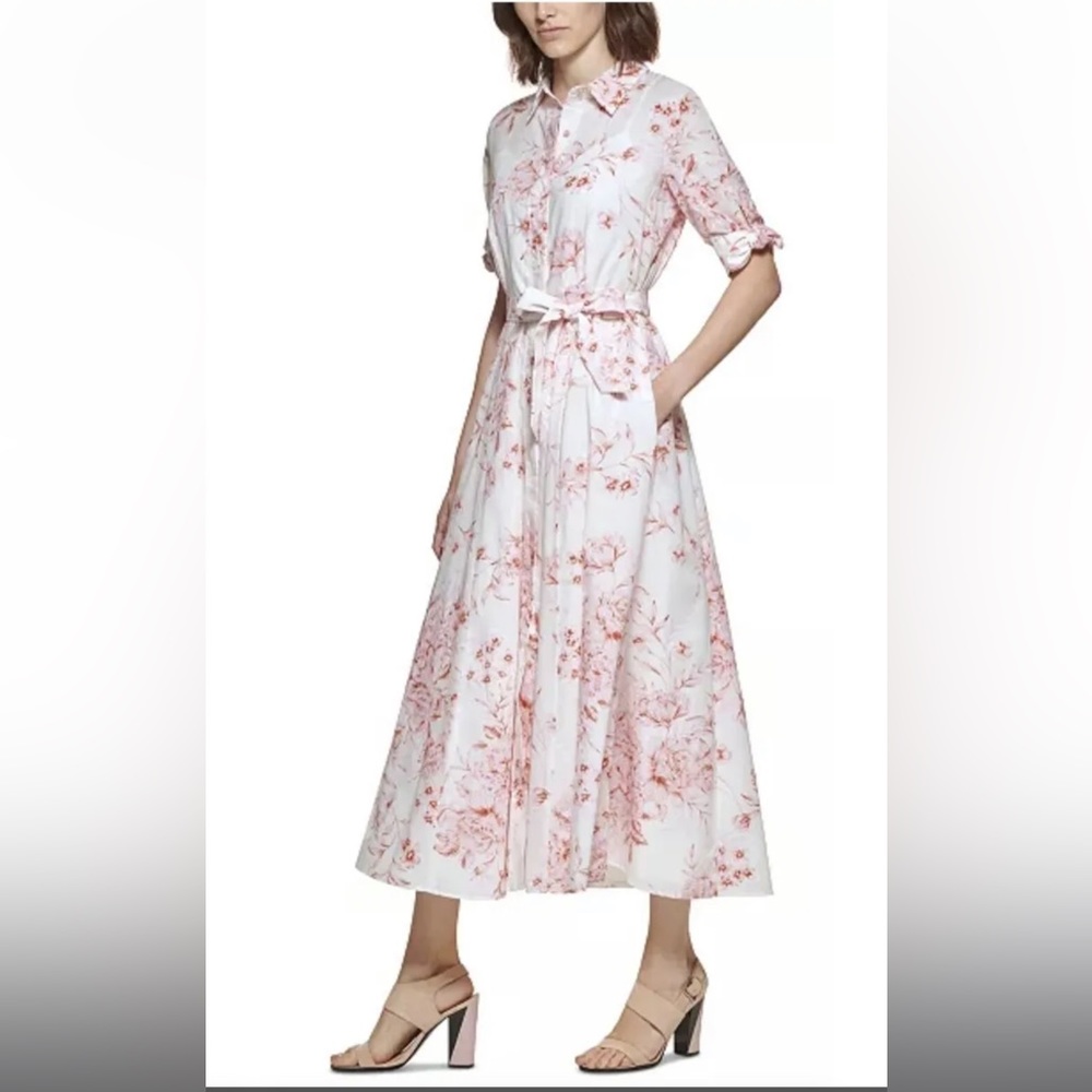 Calvin Klein Floral Shirt dress size 10